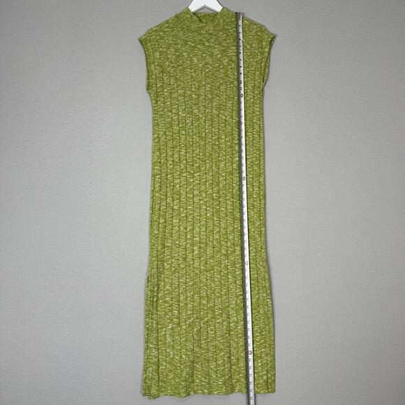 Anthropologie Saturday Sunday Elisabeth Maxi Dress Womens Small Green Rib Knit - Picture 9 of 13